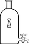Bottle, Single Neck with Stopcock Drain